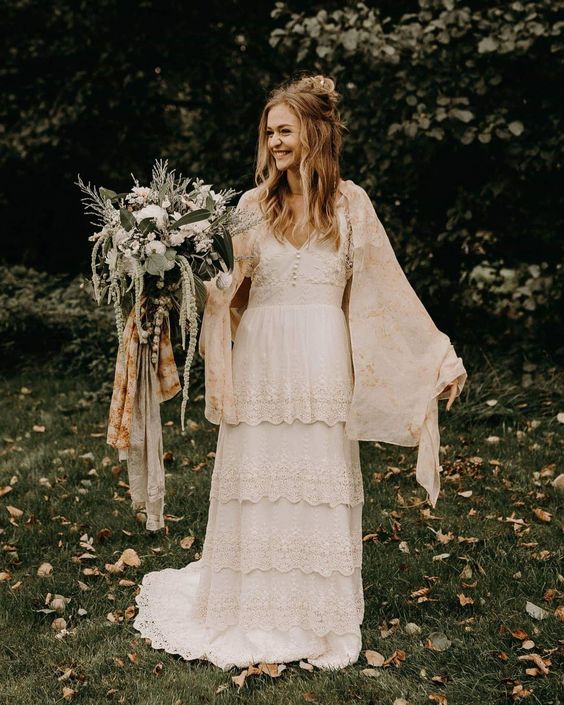 boho bridal shawl